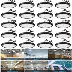 20Pack 200W UFO LED High Bay Light with Hook & Cable for Gym Factory Barn Garage