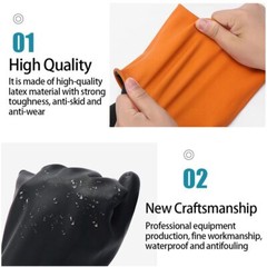 Rubber Latex Chemical Resistant Reusable Acid Alkali Gloves Safety Work Gloves