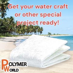 Polymer World Fiberglass .75x50x10 Yard Chopped Strand Mat for Boat, Automobiles