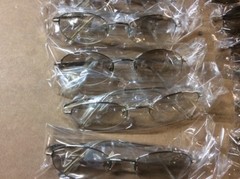 ASSORTED BOX OF SUNGLASSES SUN GLASSES SET OF 19 GLASS COLORED SMALL LENS