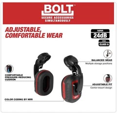Milwaukee BOLT 24dB Earmuffs Hearing Protection Helmet Mount 48-73-3250