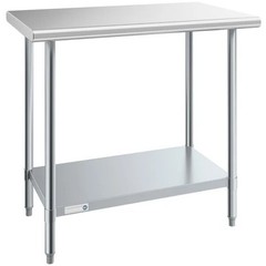 Steelton 24″ x 36″ 18 Gauge 430 Stainless Steel Work Table with Undershelf