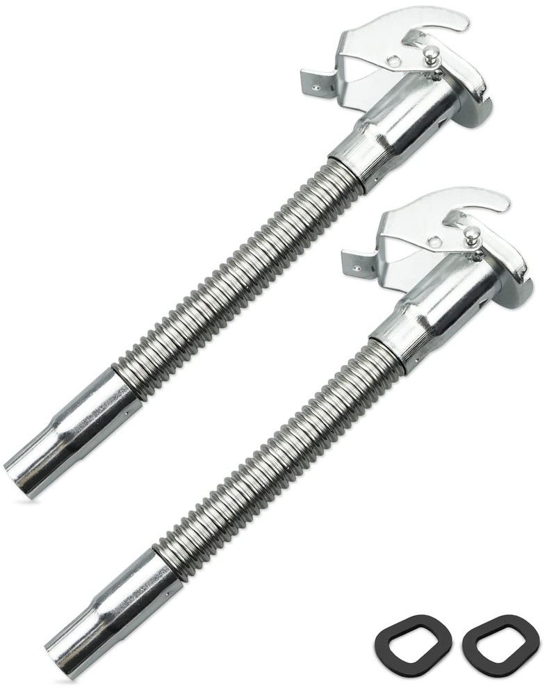 2 Pack Flexible Jerry Can Spout Nozzle NATO Fuel Can Long Neck Replacement Parts