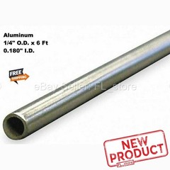 Round Aluminum Tubing 1/4″ O.D. x 6 Feet Seamless 6061-T6 0.180″ I.D. 72 Inches