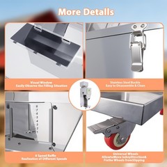 10-1000g Particle Filling Machine Stainless 110V Steel Granule Filler for Beans
