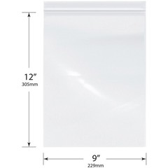 Plymor 9″ x 12″, 4 Mil Heavy Duty Zipper Reclosable Plastic Bags