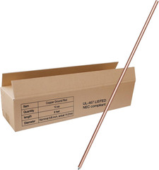 – 8Ft Ground Rod – UL Listed 5/8” Bonded Electrical Copper Grounding Bar for Si