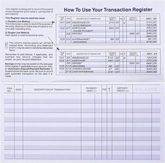 24 PCS Check Registers for Personal Checkbook, Easy to Read Checkbook RegisteR