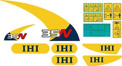 IHI 35N Mini Excavator Decal Set- High quality aftermarket decals