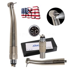 SANDENT Dental Fiber Optic LED High Speed Handpiece fit w/ NSK 6 Hole Coupler ty