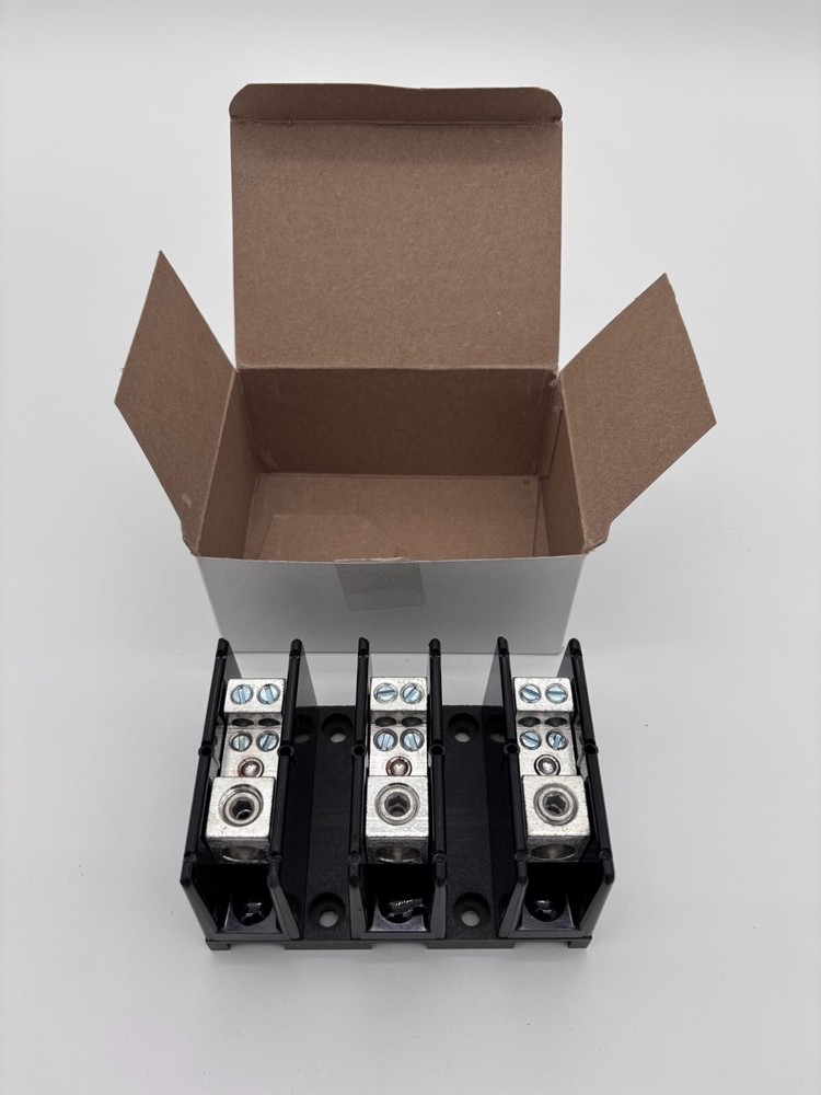 NEW Edison HPB104-3 Open Power Distribution Block, 175A, 3-pole. 600V rated.