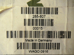 WAGO 285-607 Terminal Block 2 Conductor DIN Rail Box Connector 16MM