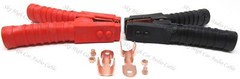 Pair 4GA Copper Plated Insulated Car Battery Alligator Clamp 1000A Red Black