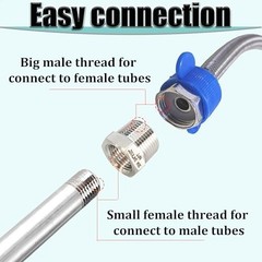 3/8″ NPT Male to 1/4″ NPT Female Hex Bushing Reducer, 304 Stainless Steel NPT…