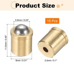 Versatile 15Pcs 5.8mm Ball Plunger Set – Durable Stainless Steel & Copper