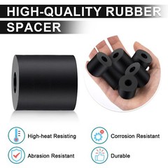 Rubber Spacer 1 Inch OD x 3/8 Inch ID x 1 Inch Thickness Rubber Bushing Round…