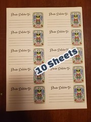 10 Sheets please deliver to address shipping labels (PDT) pen pal, mail