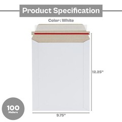 100pc 9.75×12.25&7”x9”Rigid Photo Document Mailers Mailing Envelopes Self-Seal