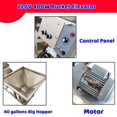 Industrial Stainless Steel Bucket Elevator 220V 400W Automatic Feeding Machine