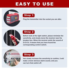 UNI-T UT25A Digital Circuit Breaker Finder with GFCI Outlet Socket Tester LED