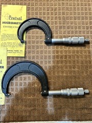 Central Tools 2” & 3” Outside Micrometer made in USA tested see description