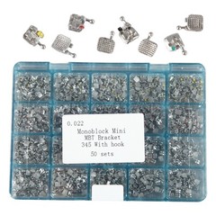 50 Sets Dental Orthodontics Monoblock MINI MBT. 0.022 Brackets 345 Hooks