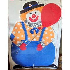 VTG Clown SHAPES ETC Creative Writing Book 10 Jumbo Sheets Art Paper NOS 1987 *