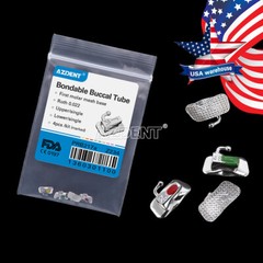 10X AZDENT Dental Ortho Buccal Tubes Bondable 1st/2nd Molar Roth/MBT 022