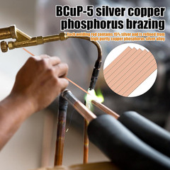 50 Pcs Silver Brazing Rods BCuP-5 Phosphor Copper Welding Stick Flat Brazing