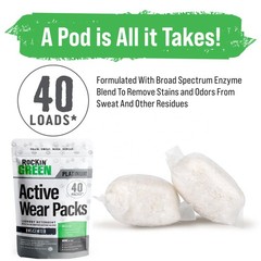 Rockin’ Green Laundry Detergent Pods, Plant-based, All 40 Loads, Unscented