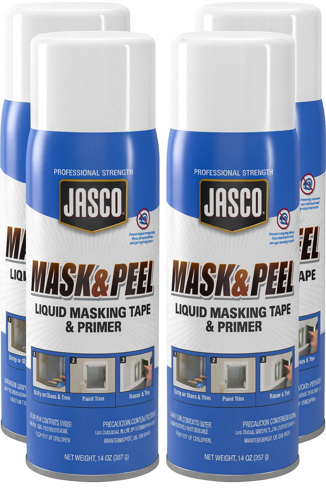 4 PACK!! Jasco Aerosol Mask & Peel Liquid Masking Tape UPC 026452003017