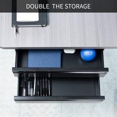 VIVO Black Dual Level 16″ Pull Out Under Desk Storage Drawer Set without Shell