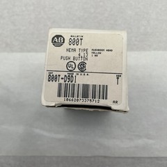 NEW USA MADE Allen Bradley 800T-D9D1 Yellow Mushroom Head Push Button w/N.O. CB