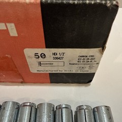50/box Hilti 336427 HDI 1/2” Anchors Used