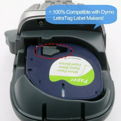 10PK DYMO LetraTag Tape Refills 91330 12mm Compatible for LT-100H White Paper