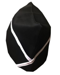 Popular Black and White Trim Adjustable Garrison Chef Hat, Chef Garrison Hat NEW
