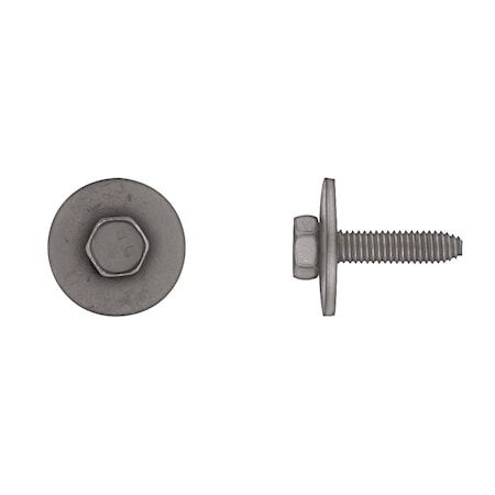 Zoro Select 5690Pk Class 9.8, M6 Structural Bolt, Black Phosphate Steel, 25 Mm
