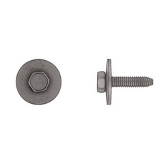 Zoro Select 5690Pk Class 9.8, M6 Structural Bolt, Black Phosphate Steel, 25 Mm