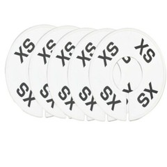 10 PC Rack Divider Size XS X-SMALL White Round Ring Sizing Hanger Retail Label