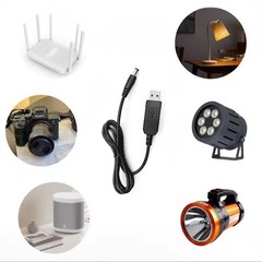 USB 5V to DC 12v Step-Up Converter Module Power Boost Adapter Cable 5.5×2.1mm