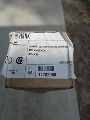 Cooper 4436HSNK Hinge Screw Wire Way no Knockout 4x4x36
