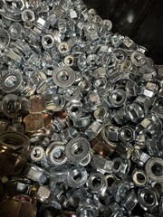 10 LB Mixed Lock Nuts Bulk Hardware Lot Assorted Sizes Zinc Plated Steel