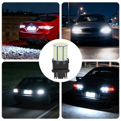 4x 3157 3057 3357 LED Bulbs 64 SMD 50,000 Hours 6000K White for Reverse Lights