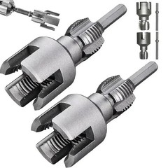2pcs Integrated Internal & External Pipe Threading-Tool,PVC Pipe Threader Kit