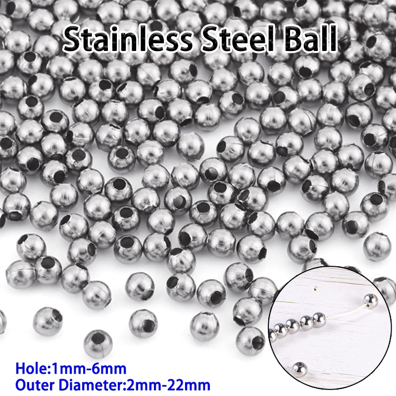 Stainless Steel Ball Bearing Bead Ball with Through Hole Unthreaded Ø 2mm-22mm