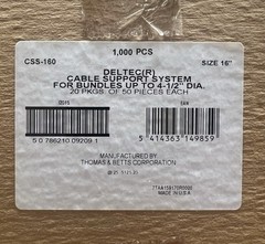 1000 Pcs! Deltec Cable Support System CSS-160 for Bundles Up to 4-1/2″ Dia.