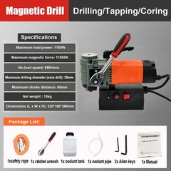 Magnetic Drill Press Portable 1150W Low Profile Mag Drill Light Weight 110v 50Hz