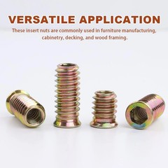 NEW 10/20pcs M4–M10 Zinc Threaded Insert Nuts Hex Socket for Wood Furniture