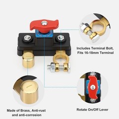 2/4PCS Universal Battery Disconnect Switch 12V/24V Cut Off Isolator for Cars RV