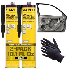S360 Automotive Seam Sealer Black Paintable Ultra Fast Cure 10.1oz 2 Pack